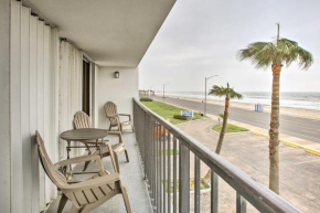 Walk to Beach Ocean-View Galveston Condo!